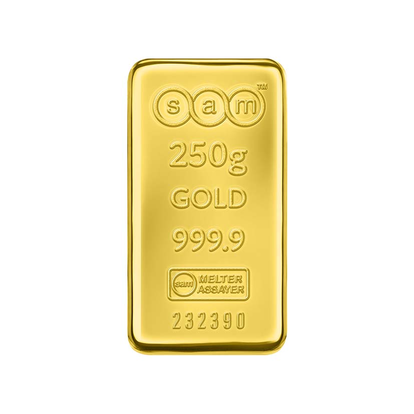 SAM 250g Gold Bar 24K