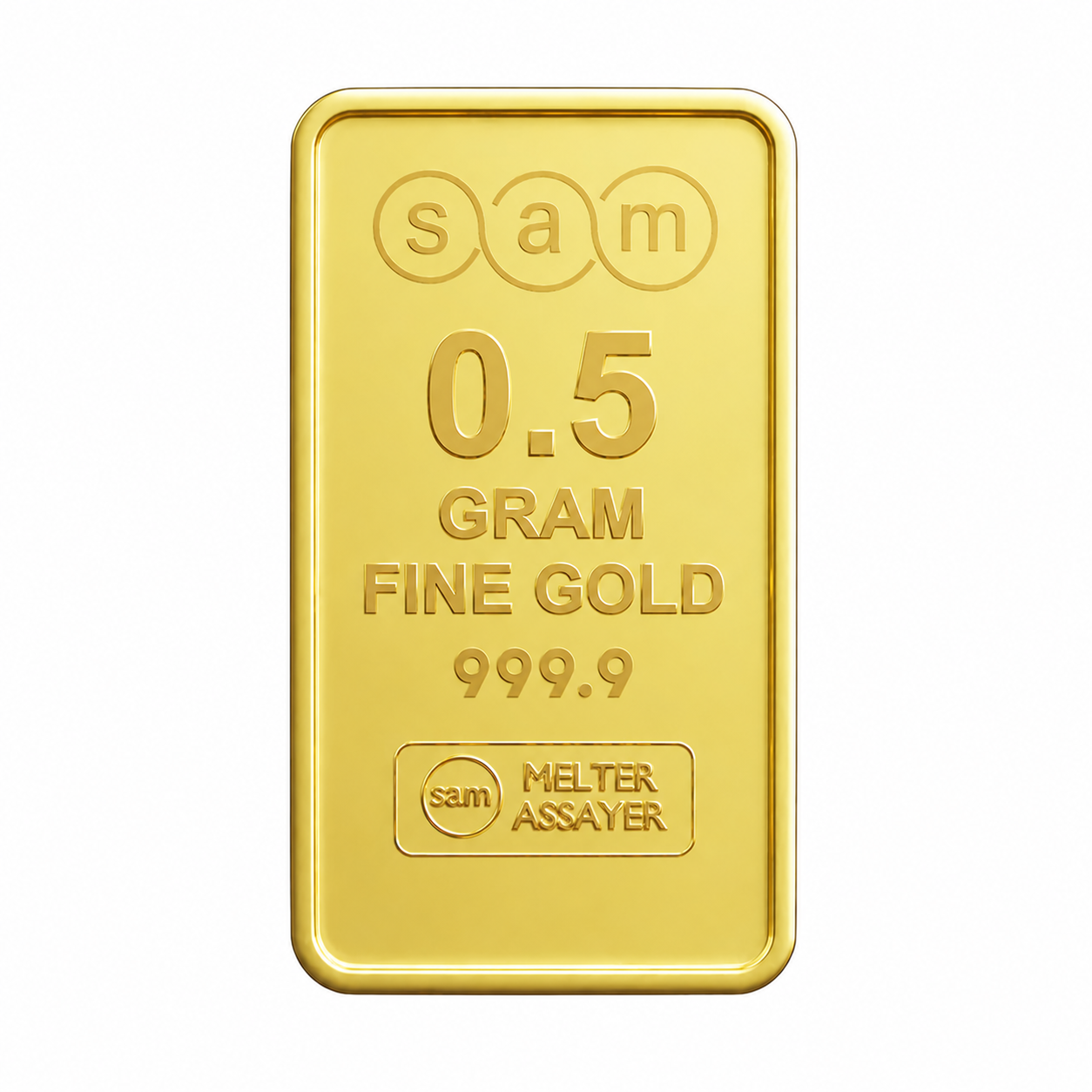 Gold 0.5 Gram Ingot - SAM