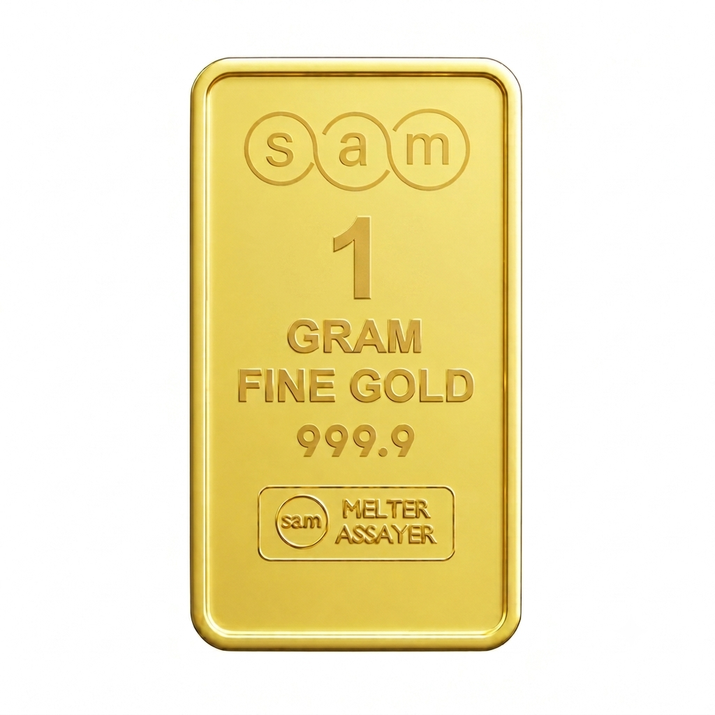 Gold 1 Gram Ingot - SAM