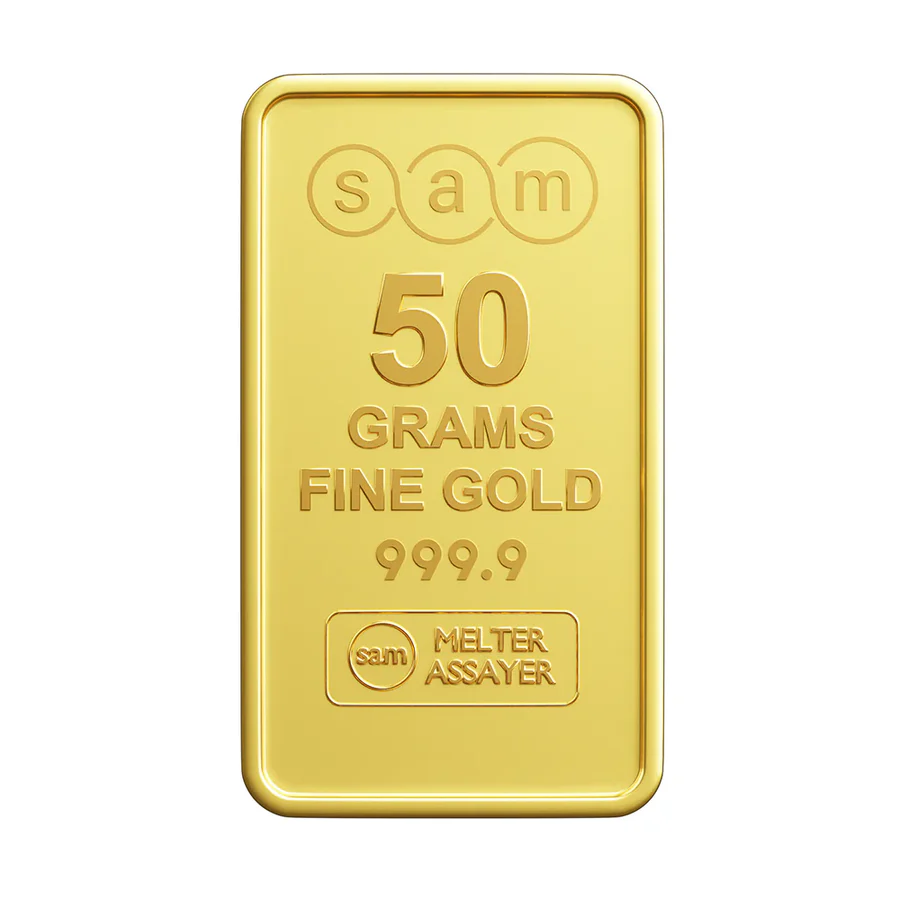 Gold 50 Grams Ingot - SAM
