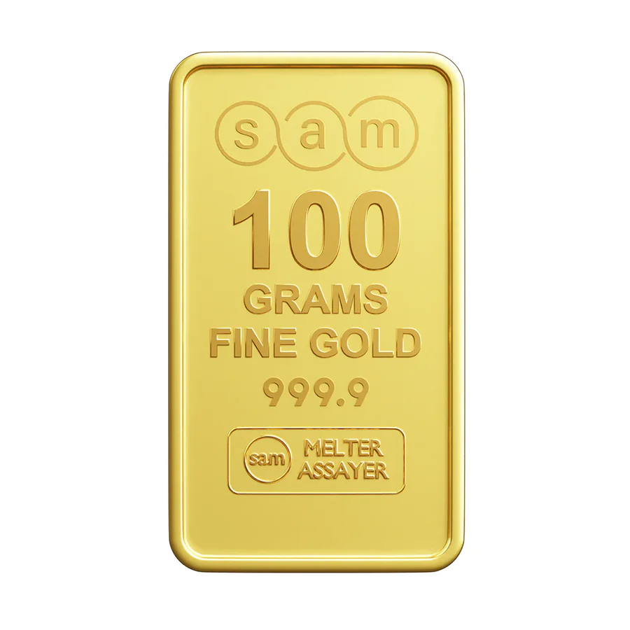 Gold 100 Grams Ingot - SAM