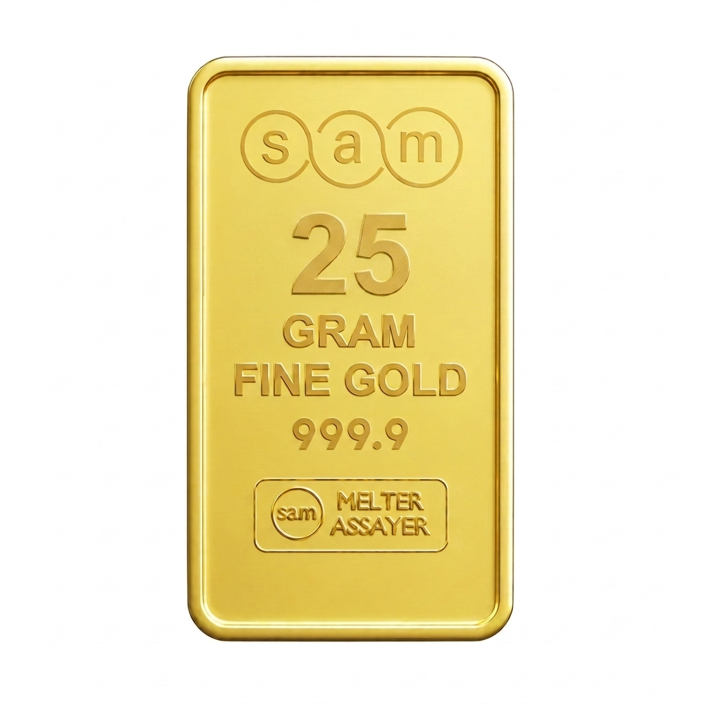 Gold 25 Grams Ingot - SAM