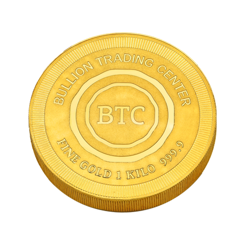 BTC Round 1000g Gold Bar 24K