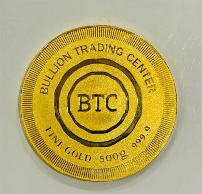 BTC Round 500g Gold Bar 24K