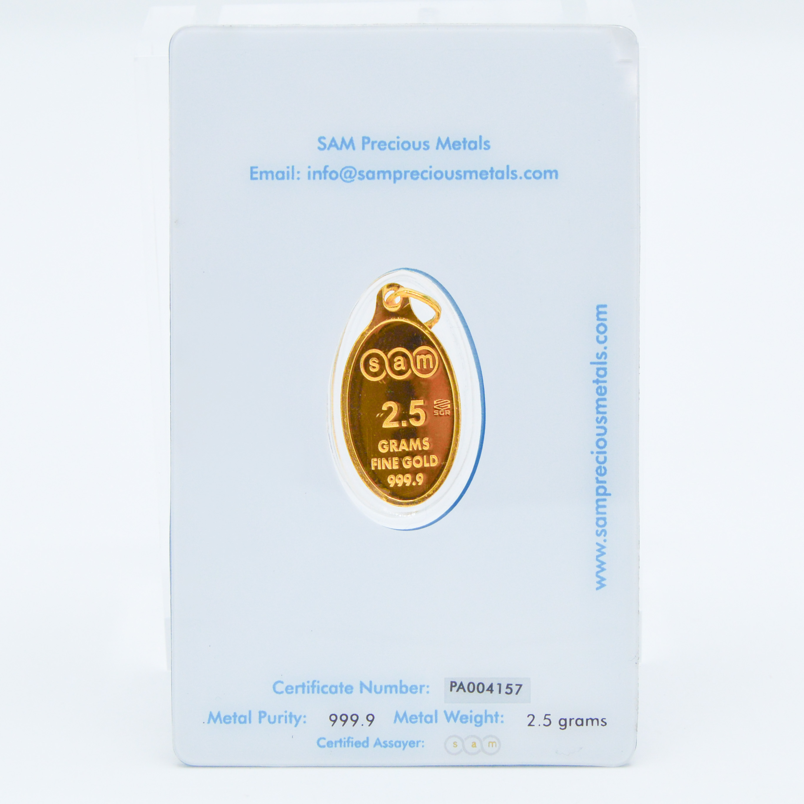 2.5 Gram Gold Bullion 24 K (Wearable Collection) - SAM